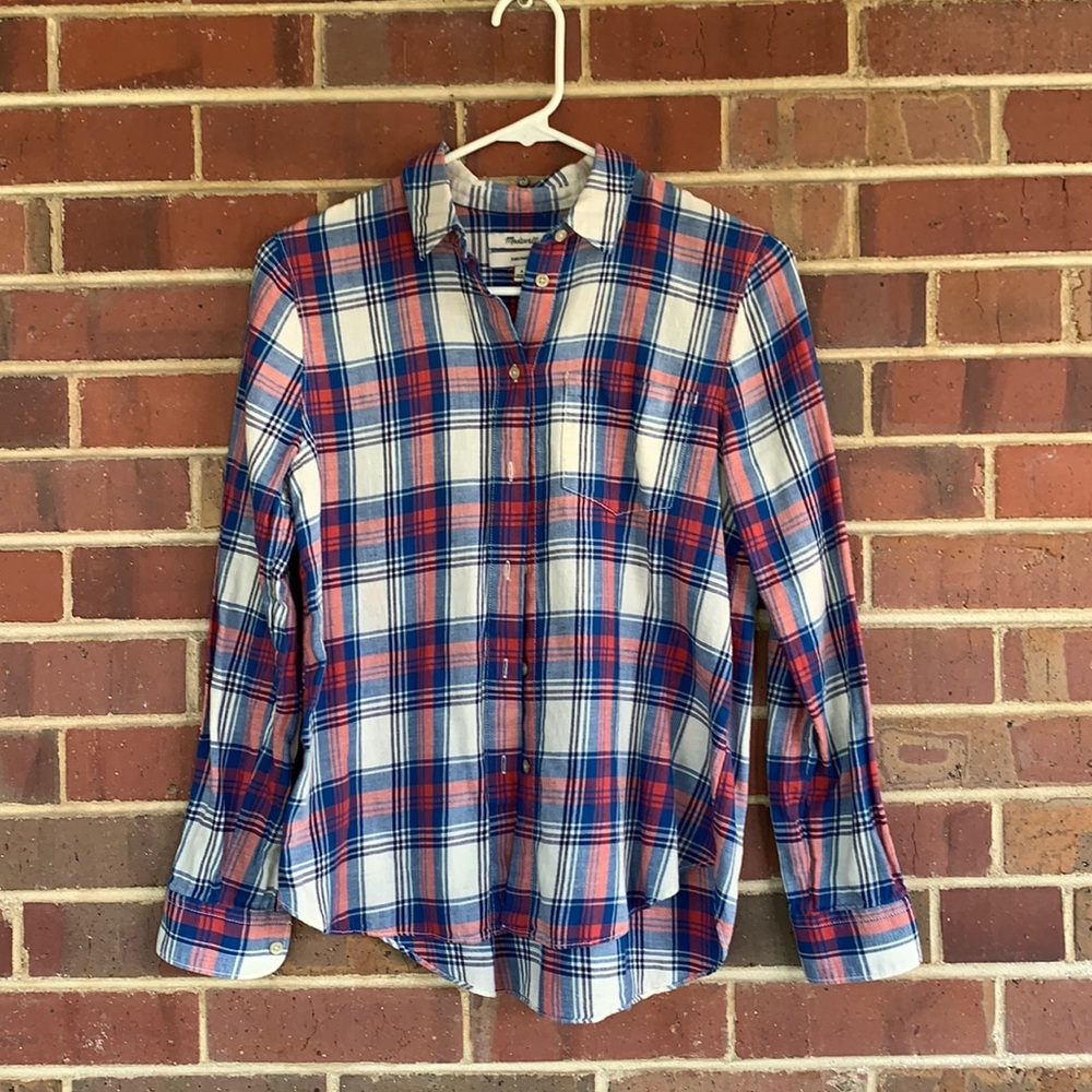 Madewell plaid button up